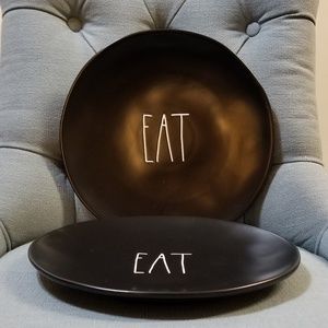 Rae Dunn black plates